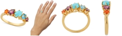Macy's Multi-Gemstone Statement Ring (1-7/8 ct. t.w.) in 18k Gold-Plated Sterling Silver